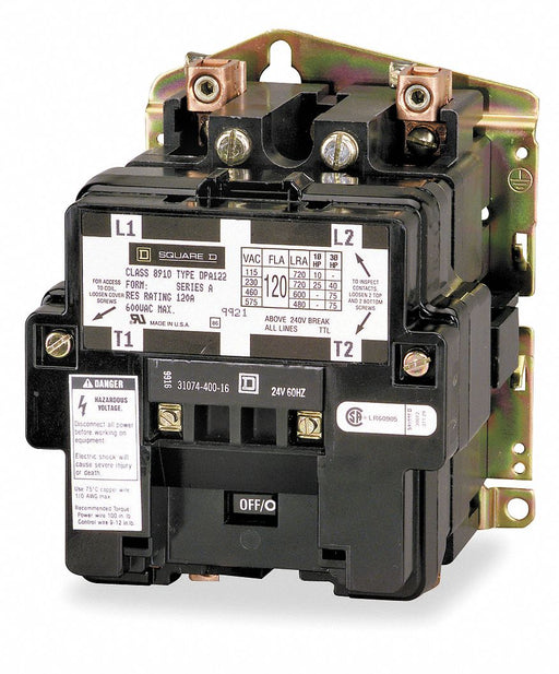 H2641 DefPurposeMagContactor 24VAC 2P 75A