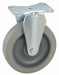 Plate Caster Rigid Rubber 6 3/16 H