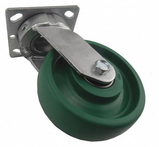 Plate Caster Swivel Polyurethane 7 1/2 H
