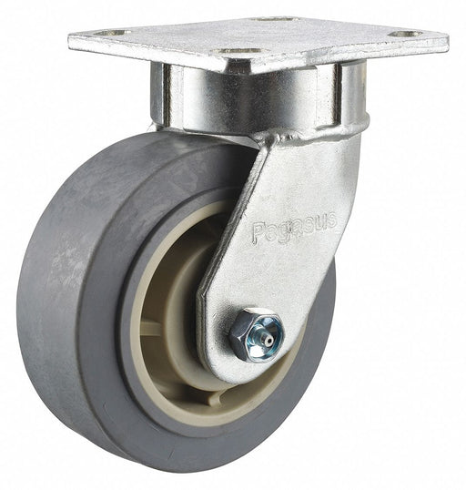 Plate Caster Swivel Rubber 5 5/8 H