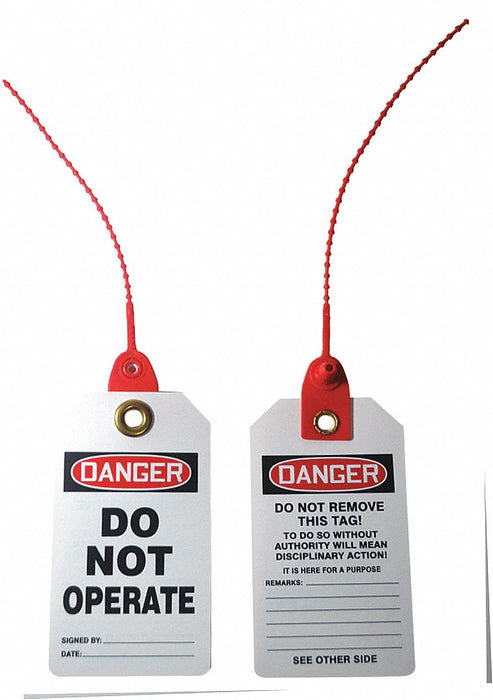 Danger Tag 5 3/4in H 3 1/4in W PVC PK10