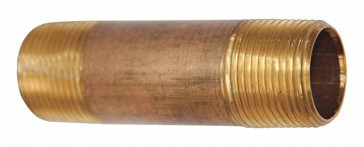 Nipple Red Brass 1 x 3 In