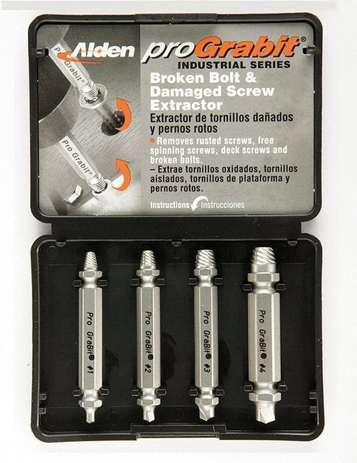 Screw Extractor Set 4pc HSS Plastic Case