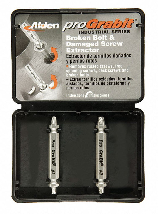 Screw Extractor Set 2pc HSS Plastic Case