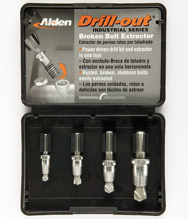 Screw Extractor Set 4pc HSS Plastic Case