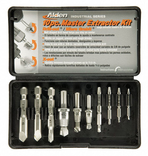 Screw Extractor Set 10pc HSS