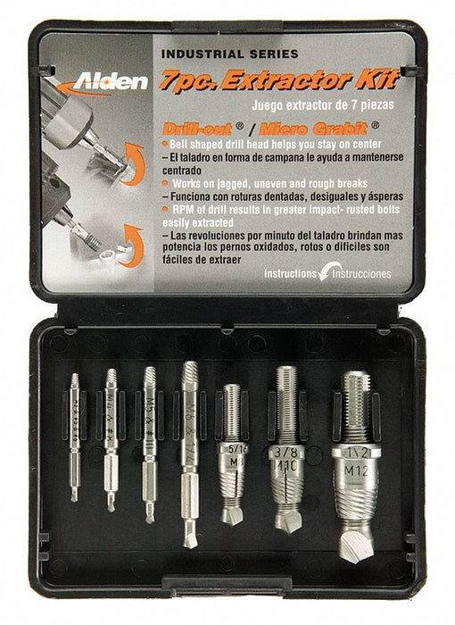 Screw Extractor Set 7pc HSS Plastic Case
