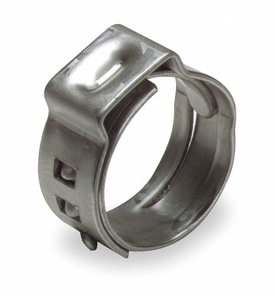 Single-Ear Clamp SS 25/64 Max OD PK100