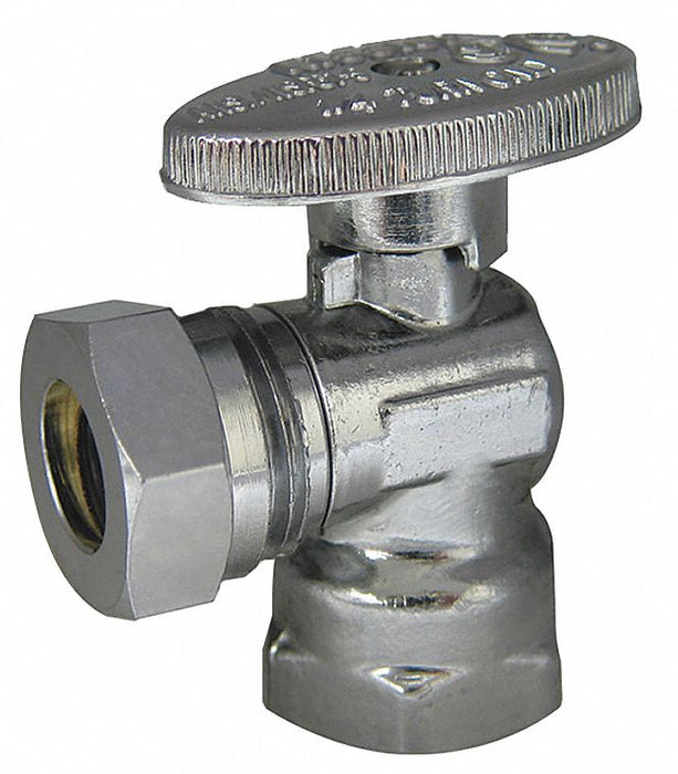 Water Supply Stop Brass 1/4-Turn 1/2 