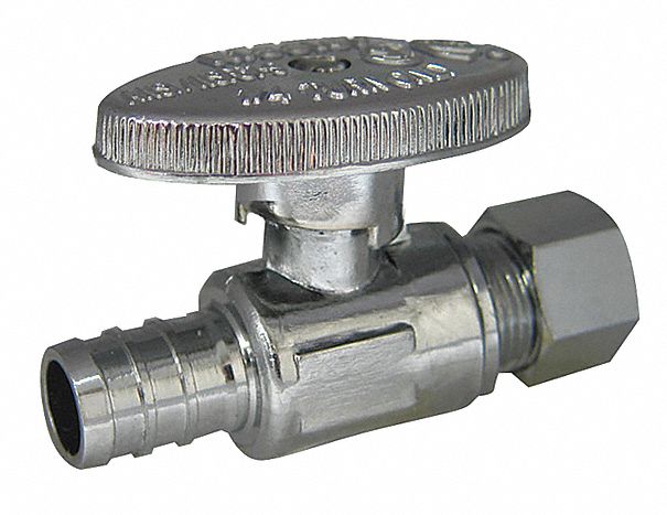 Water Supply Stop Brass 1/4-Turn 1/2 