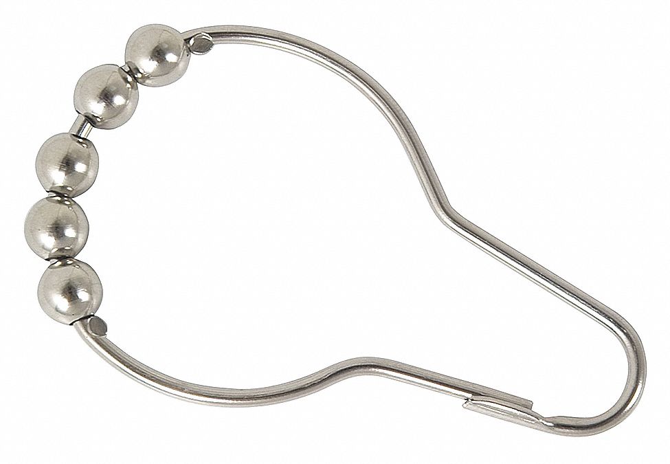 Shower Curtain Hooks 1 3/4 in W PK13