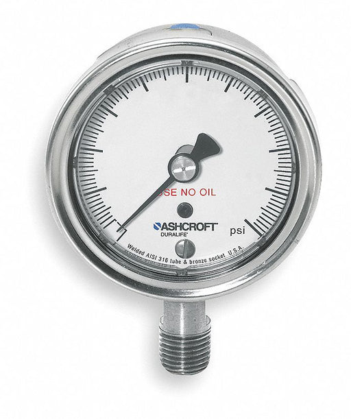 D0992 Pressure Gauge 0 to 60 psi 2-1/2In 1/4In