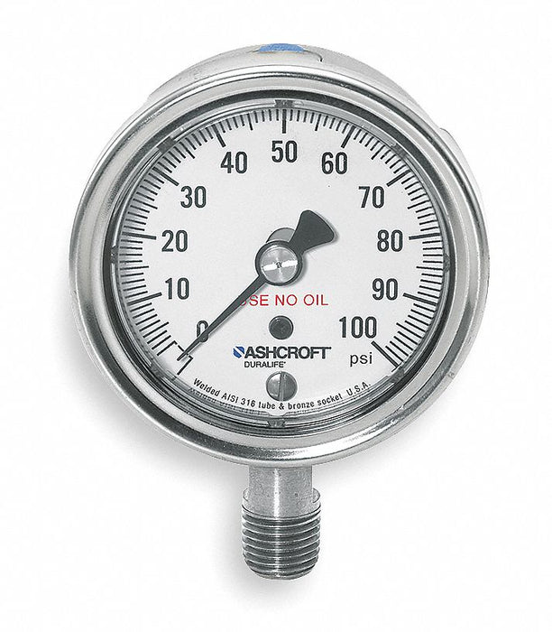 D0992 Pressure Gauge 0 to 100 psi 2-1/2In