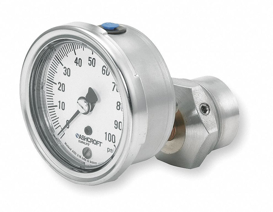 D0989 Pressure Gauge 0 to 100 psi 2-1/2In