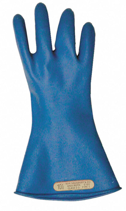 D1026 ElectrcInslatedGloves Sz7 Blu Rubber PR