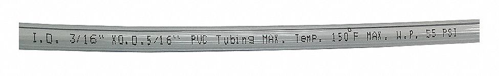 Tubing 3/16 I.D. 100 ft Clear Flexible