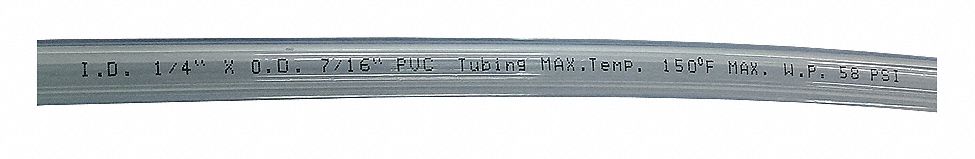 Tubing 1/4 I.D. 100 ft Clear Flexible