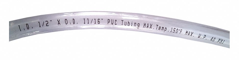 Tubing 1/2 I.D. 100 ft Clear Flexible