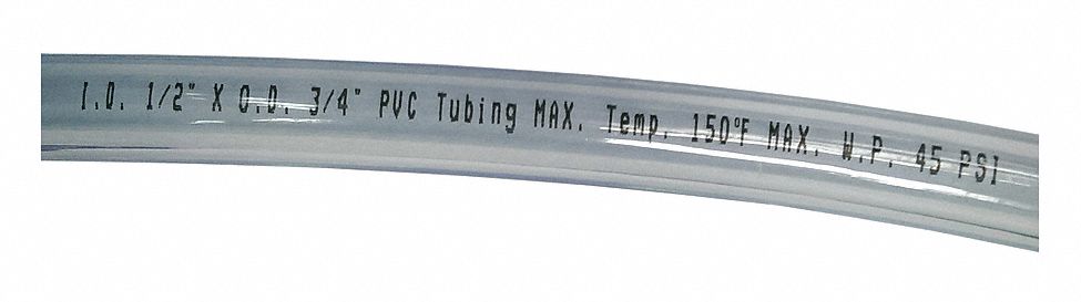 Tubing 1/2 I.D. 100 ft Clear Flexible