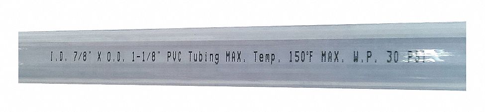 Tubing 7/8 I.D. 100 ft Clear Flexible