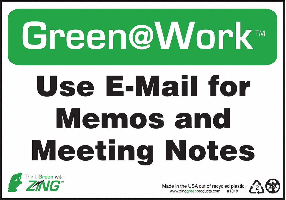 Sign Use E-Mail 7X10 Plastic