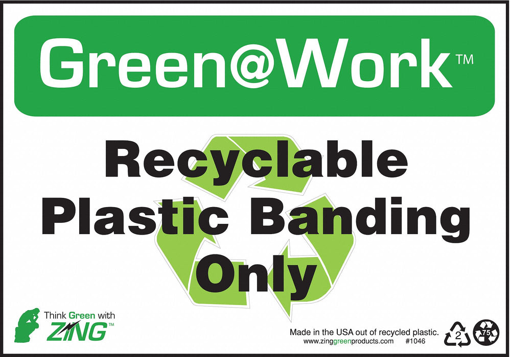Sign Recycle Plastic Band 7X10 Plastic