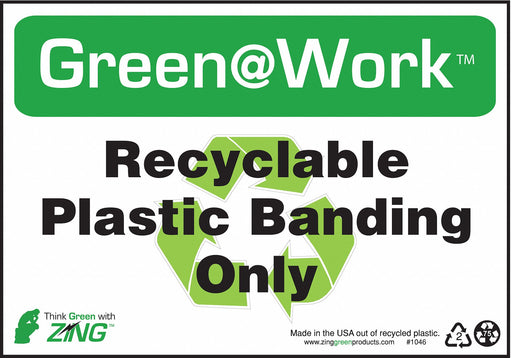 Sign Recycle Plastic Band 7X10 Plastic