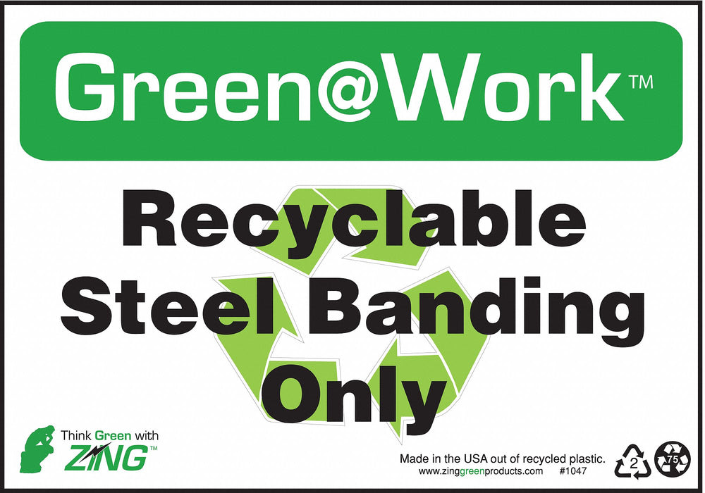 Sign Recycle Steel Banding 7X10 Plastic