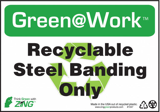 Sign Recycle Steel Banding 7X10 Plastic