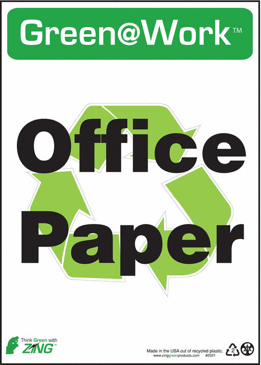 Sign Recycle Office Paper 14X10 