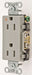 Receptacle Gray 15 A 2P3W Back Side 1PK