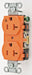 Receptacle Orange 20 A 2P3W Side 1PK