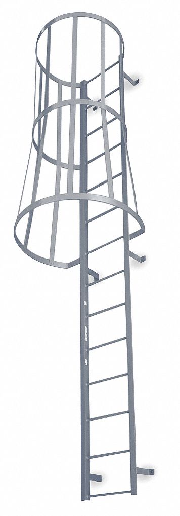 Fixed Ladder w/Safety Cage 20 ft 3in H