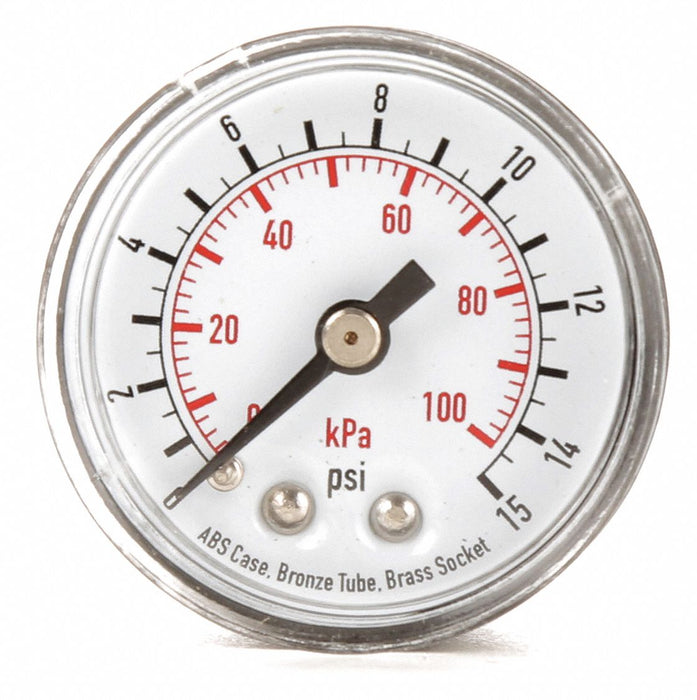 Pressure Gauge 0 to 15 psi 0 to 100 kPa