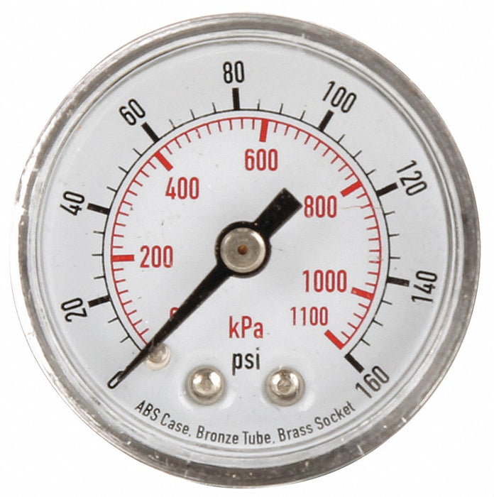 Pressure Gauge 0to160 psi 0to1100 kPa