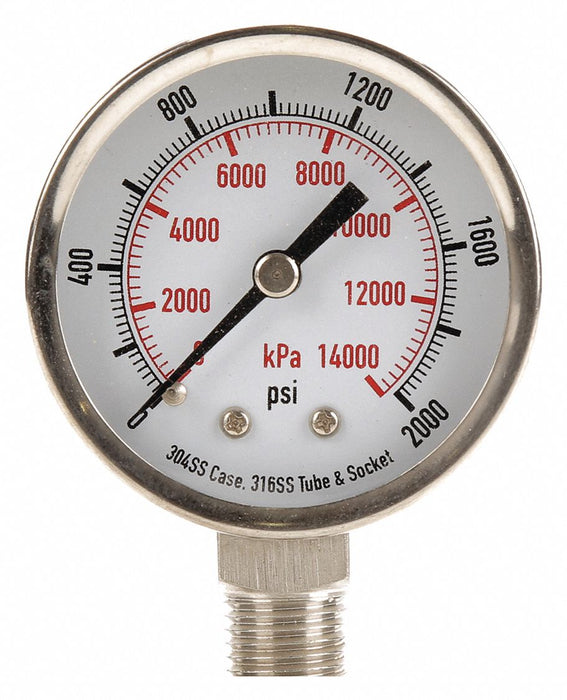D1357 Pressure Gauge Test 2 In