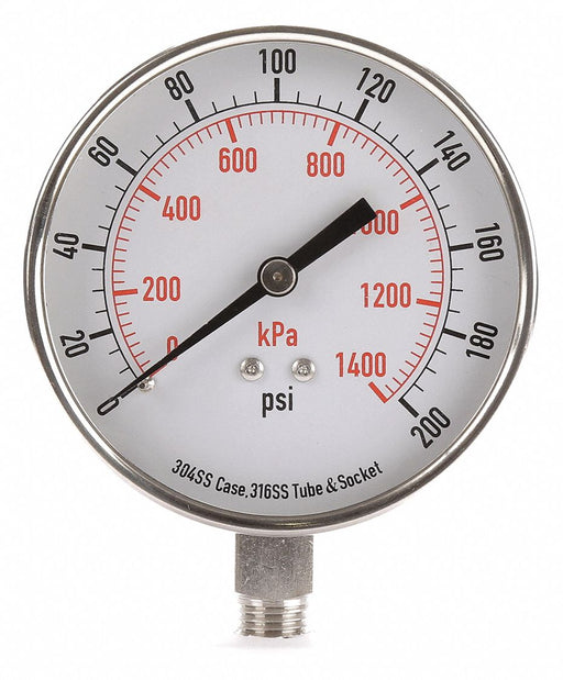 D1366 Pressure Gauge Test 3-1/2 In