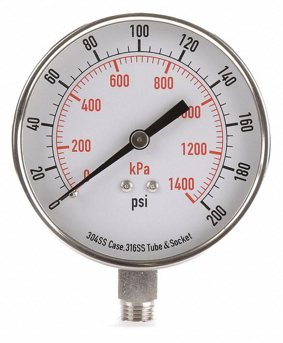 D1366 Pressure Gauge Test 3-1/2 In