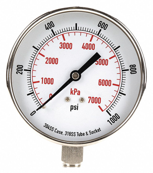 D1366 Pressure Gauge Test 3-1/2 In