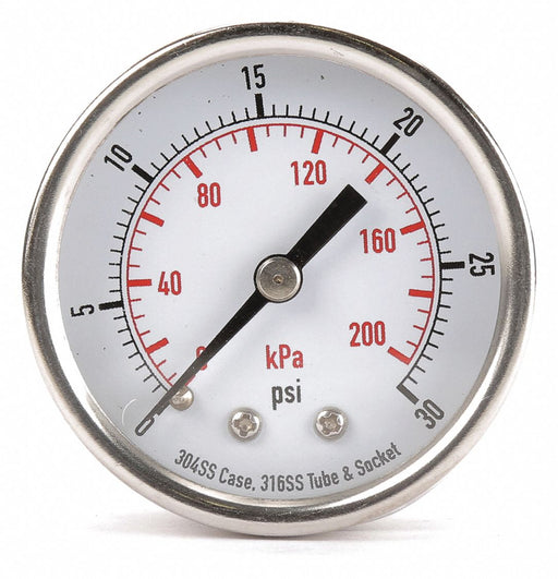 D1358 Pressure Gauge Test 2 In