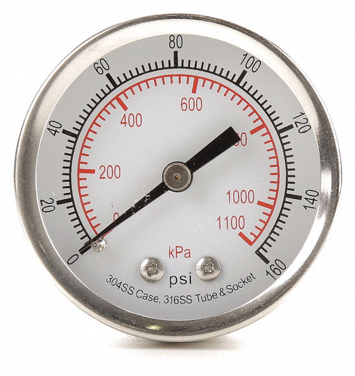 D1358 Pressure Gauge Test 2 In