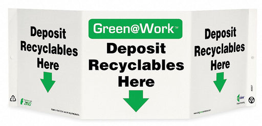 Recycling Sign Recyclables Projecting