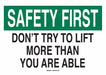 Safety Reminder Sign 7 X10 Polyester