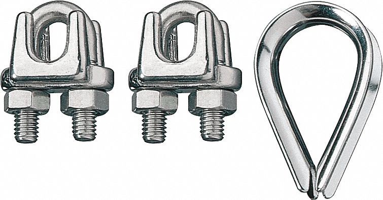 Wire Rope U-Bolt Clip and Thimble Kit