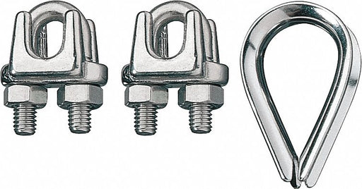 Wire Rope U-Bolt Clip and Thimble Kit