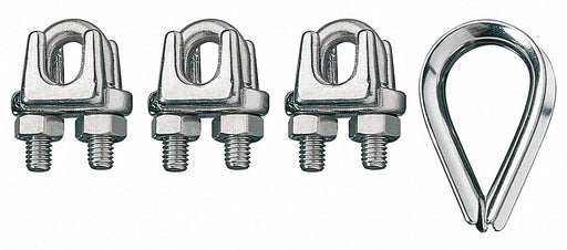 Wire Rope U-Bolt Clip and Thimble Kit