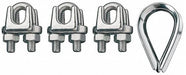 Wire Rope U-Bolt Clip and Thimble Kit