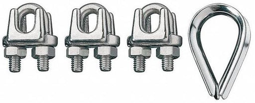 Wire Rope U-Bolt Clip and Thimble Kit