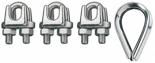 Wire Rope U-Bolt Clip and Thimble Kit