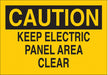 Caution Sign 7X10 BK/YEL ENG Text